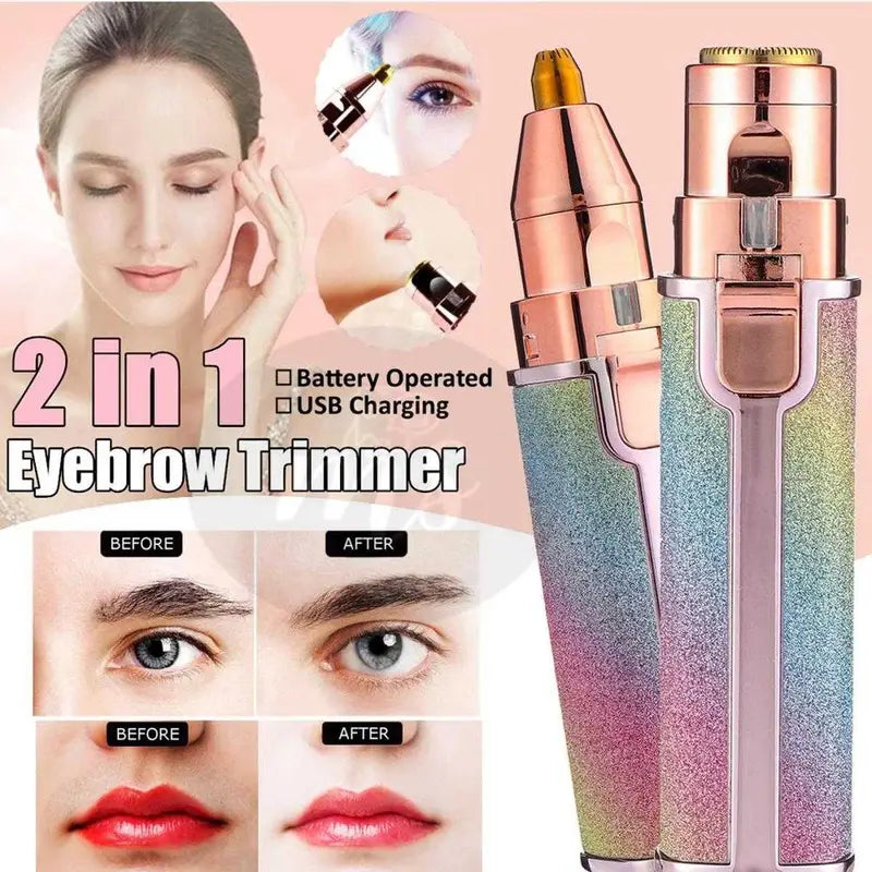 2 in 1 Facial Hair Remover & Eyebrow Trimmer π | Rechargeable πβ‘ |