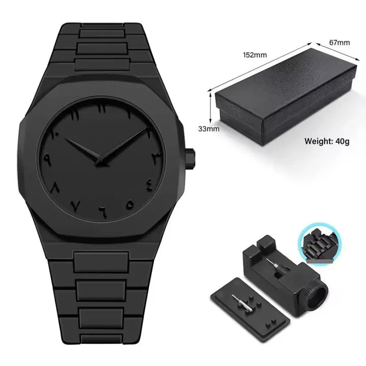 Black Arabic Aura Watch For Mens - Limited Edition